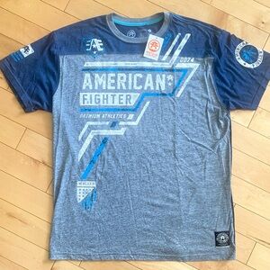New Men's American Fighter Premium Athletic MMA Grey T Shirt Bentley 4XL NWT